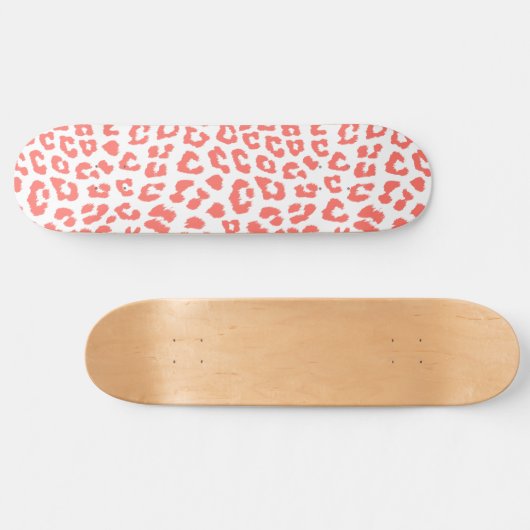 Skateboard Empreinte de léopard de corail (Horz)