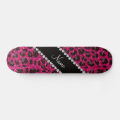 Skateboard Empreinte de léopard de parties scintillant rose c (Horz)