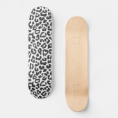 Skateboard Empreinte de léopard noir et blanc Motifs de peau (Recto)
