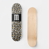 Skateboard Empreinte de léopard personnalisé (Recto)