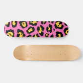 Skateboard Empreinte de léopard rose (Horz)