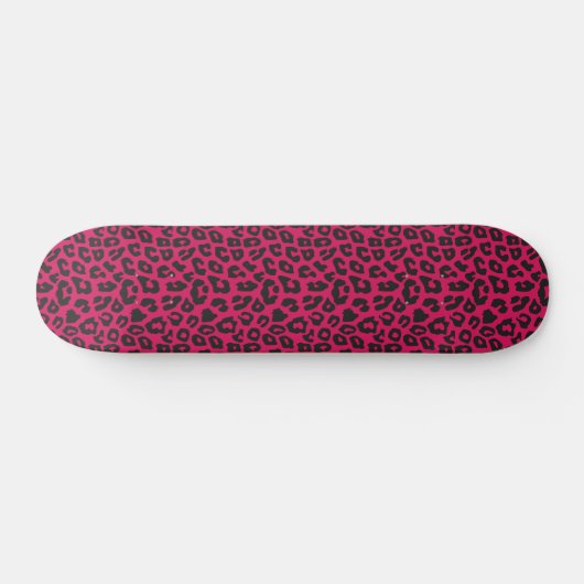 Skateboard empreinte de léopard rose (Horz)