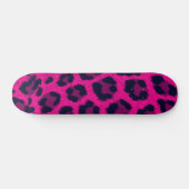 Skateboard Empreinte de léopard rose chaud (Horz)