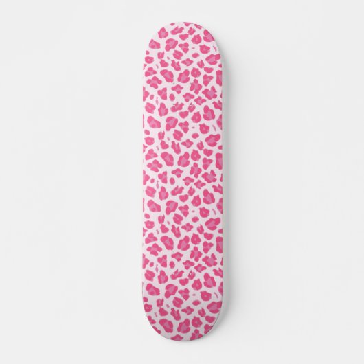 Skateboard Empreinte de léopard rose - Filles (Devant)