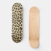 Skateboard Empreinte de léopard Tan (Recto)