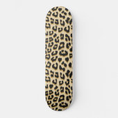 Skateboard Empreinte de léopard Tan (Recto)