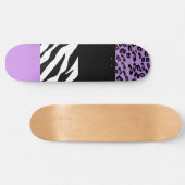 Skateboard Empreinte de léopard, Zebra Print, Poster de anima (Horz)