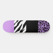 Skateboard Empreinte de léopard, Zebra Print, Poster de anima (Horz)