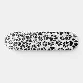 Skateboard Empreinte de patte Chat noir et blanc (Horz)