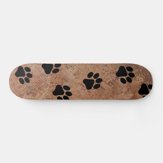 Skateboard Empreintes de pattes chiots (Horz)