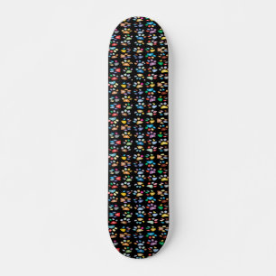 Skateboard empreintes de pattes colorés