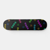 Skateboard Empreintes de pattes de Meow (Horz)