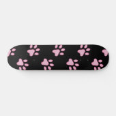 Skateboard Empreintes de pattes roses (Horz)
