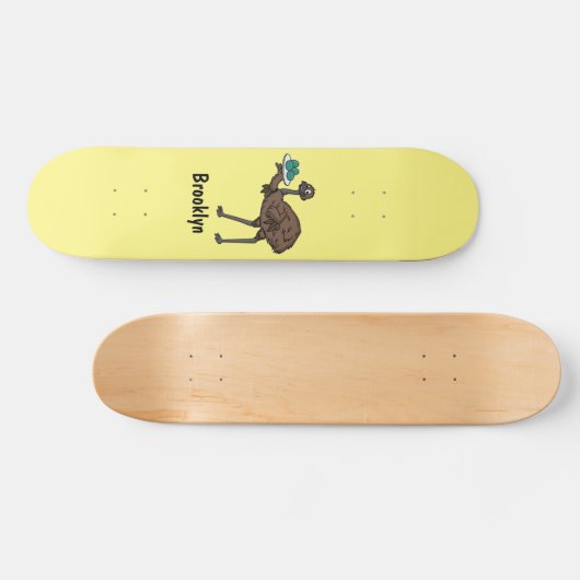 Skateboard Emu avec dessin animé d'oeufs (Horz)