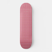 Skateboard En vichy rouge et blanc (Recto)