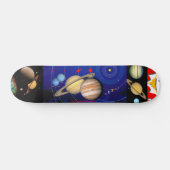 Skateboard "ENCELATUS & SATURN dans l'espace" (Horz)