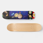 Skateboard "ENCELATUS & SATURN dans l'espace" (Horz)