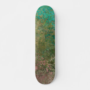 Skateboard Encre d'alcool inspirée de l'océan Abstraite