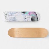 Skateboard Encre d'aquarelle du renard arctique (Horz)
