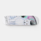 Skateboard Encre d'aquarelle du renard arctique (Horz)