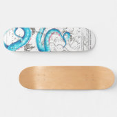 Skateboard Encre de Tentacles bleu rose (Horz)