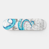 Skateboard Encre de Tentacles bleu rose (Horz)