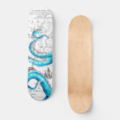 Skateboard Encre de Tentacles bleu rose (Recto)