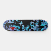 Skateboard ENCRE NOIRE | éclaboussure bleue (Horz)