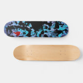 Skateboard ENCRE NOIRE | éclaboussure bleue (Horz)