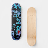 Skateboard ENCRE NOIRE | éclaboussure bleue (Recto)