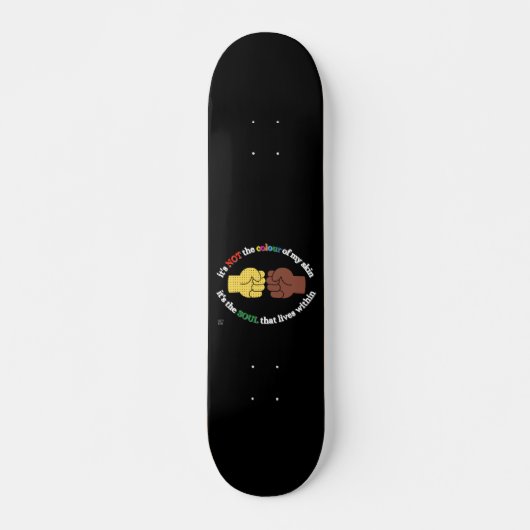 skateboard "END RACISM" (Voorkant)