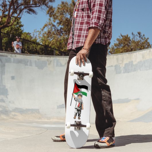Skateboard Enfant avec le drapeau de Keffiyeh Palestine (Extérieur 2)