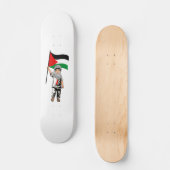 Skateboard Enfant avec le drapeau de Keffiyeh Palestine (Recto)