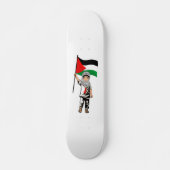Skateboard Enfant avec le drapeau de Keffiyeh Palestine (Devant)