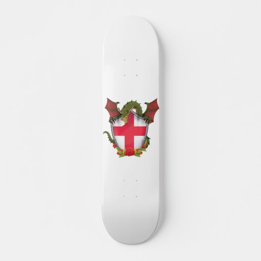 Skateboard England Dragon and English Flag shield (Devant)