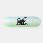 Skateboard Ensemble de tambour monogramme vert (Horz)