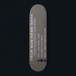 Skateboard Entreprise promotionnelle personnalisée<br><div class="desc">Entreprise Promotionnel Personnalisé - Texte Moderne - Nom Cadeau Personnalisable Professionnel ou Personnel - Ajouter votre nom d'entreprise - Entreprise / Secteur d'affaires - Industrie / Téléphone / E-mail / Site web - Coordonnées - Choisir / Ajouter votre Arrière - plan favori et Texte / Police / Couleurs - Redimensionner...</div>