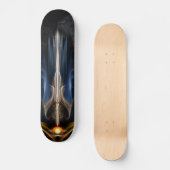 Skateboard Épée De Lumière Art Fractal Planche De Patinage (Recto)
