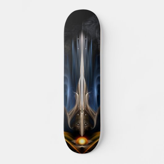 Skateboard Épée De Lumière Art Fractal Planche De Patinage (Recto)