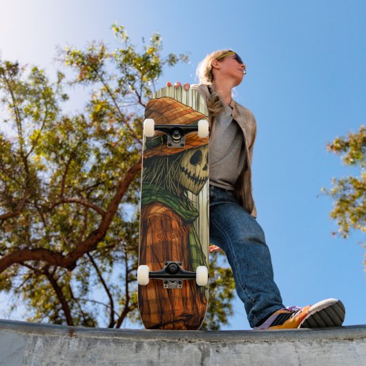 Skateboard Épouvantail effrayant (Extérieur 1)