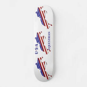 Skateboard Équestre patriotique des États-Unis