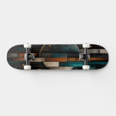Skateboard Équilibre Urbain | Géométrique Abstrait 3D (Horz)