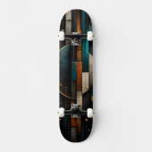 Skateboard Équilibre Urbain | Géométrique Abstrait 3D (Recto)