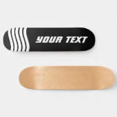 Skateboard Équipement sportif moderne Monogram noir et blanc (Horz)
