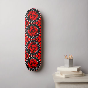 Skateboard Espace ethnique Kaleidoscope J Rouge