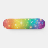 Skateboard Espace étoile arc-en-ciel coloré (Horz)