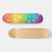 Skateboard Espace étoile arc-en-ciel coloré (Horz)