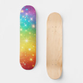 Skateboard Espace étoile arc-en-ciel coloré (Recto)