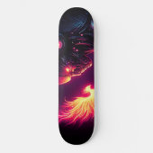 Skateboard Esprit de feu de phénix de robot futuriste cyberné (Recto)