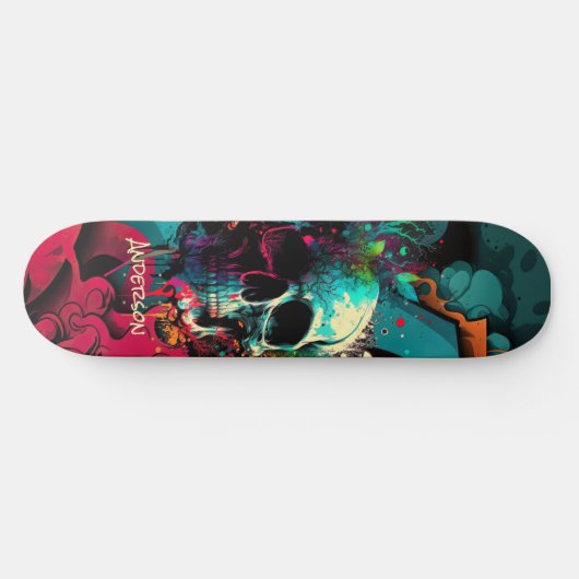 skateboard est amusant Graffiti crâne (Horz)